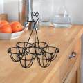 Creative Rustic Egg Basket Display Tray Holder Freestanding Egg Storage Rack. 