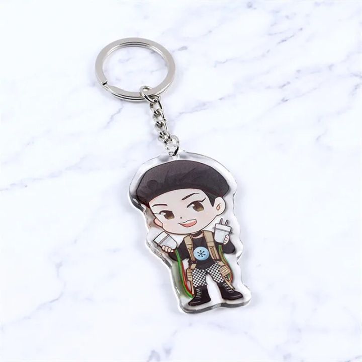 【Beauty Code】Free shipping Kpop EXO EXO-K EXO-M EXODUS Bag Keychain Kai DO Cartoon Q Stryle Ring Car Jewelry B098