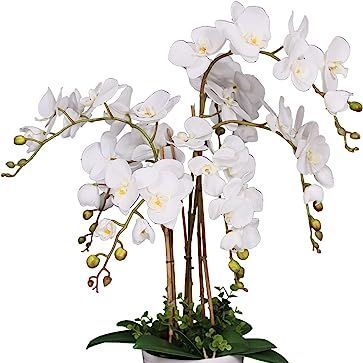 Artificial%20White%20Orchid%20Flower%20with%20Black%20Planter.%20-%20Image%203