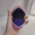 Heart Shaped Engagement Ring Box Velvet Stand Earrings Coin Jewelry Box Box with LED Light Up Proposal Birthday Gift. 