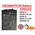 Huawei Nova 3i Battery Replacement Huawei HB356687ECW Battery with 3340mAh Capacity_black. 