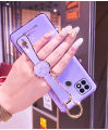 For Realme C21 Back Cover, [Camera Lens Protection] [Lanyard + Wrist Strap Stand Holder] Luxury Ultra Thin Plating Bumper Phone Case Soft TPU Silicone Shockproof Cellphone Cases Protective Cover. 