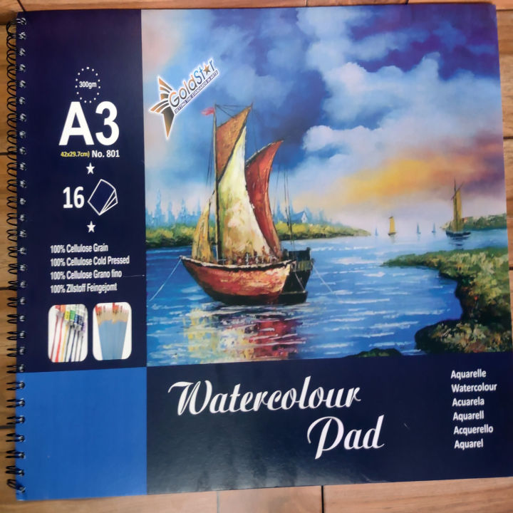 Watercolor Pad Best for Artist (Size A5 / A4 / A3 300 gm, 16 Sheets ...