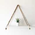 METALLO NATURAL - DIY Tough Rope Hanging Shelf White. 