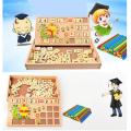 Wooden Multi functional Digital Box Montessori Educational Kids Toys Learning Education Math Toy Mathematics Toy for Children. 