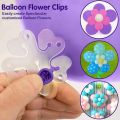 6pcs Balloon Flower Clips -Original Packing Plastic Flower Balloon Clips Closures - Make Flower Design Balloon for Wedding Birthday Party Holiday Decoration. 