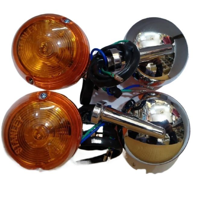 4 Pcs Turn Signal Indicator Set for Honda CG125 (1982 Old Model) – Hard-to-Find Classic Parts, Durable & Hard Plastic