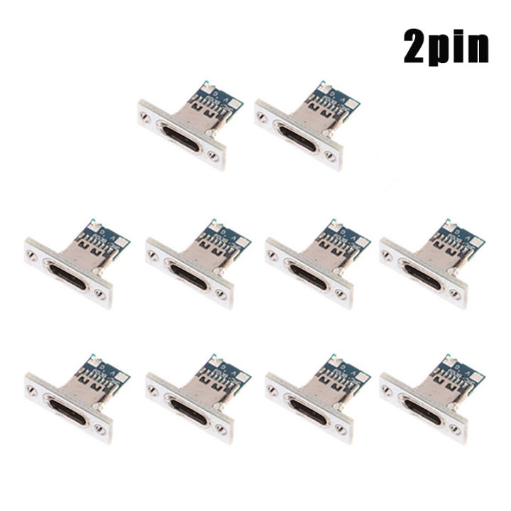 10pcs%20USB%203.1%20Type%20C%20Socket%20Fixing%20Plate%20Type-C%20USB%20Jack%203.1%20Type-C%202Pin%204Pin%20Female%20Connector%20Jack%20Charging%20Port%20Jing%20-%20Image%206