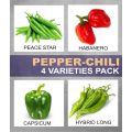 Qty 50+ Pepper Chili Capsicum Seeds 4 Varieties  Vegetable Kitchen Gardening. 