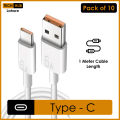 Type C Charging Cable, Pack of 10, Super Fast, Upto 2 Amp Turbo Qualcomm Charging Cord, Data Transfer Cable. 