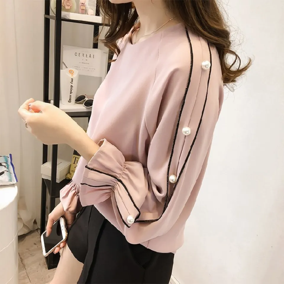 トップス COTTON SWEAT & SILK CHIFFON SLEEVE TOP COTTON SWEAT & SILK CHIFFON SLEEVE TOP