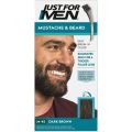Just_For Men Mustache & Beard Coloring for Gray Hair, M-45 Dark Brown. 