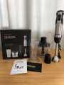 Hand Blender, Aicok 4-in-1 Immersion Blender, Stick Blender, 6 Speed Control, Hand Mixer Sets Includes Food Chopper, Egg Whisk, and BPA-Free Beaker (600ml), 400W, Black. 