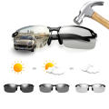 Adjustable Nose Pads Photochromic Sunglasses Trendy Multifunctional UV Protection Polarized Sunglasses Metal Frame Scratch Resistant Night Vision Glasses for Night Driving Outdoor Activities Unisex. 