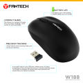 FANTECH W188 Wireless Office Mouse 1200 DPI 10M Range USB Reliable With Responsive Cursor For Pc Laptop. 