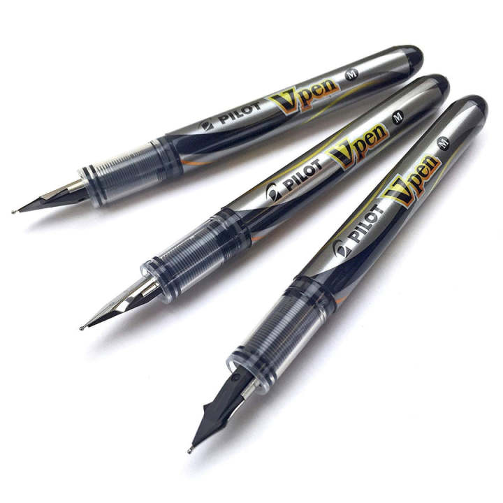 Pack Of 3 Pilot "VPen" - Disposable Fountain pen _ Black