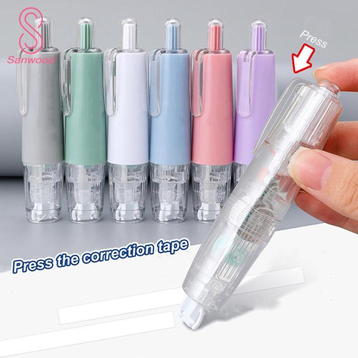 Durable Correction Tape Japanese Style Cute White Out Pen Quick Dry Retractable Correction Tape for Office Supplies