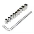 Professional Heavy Duty Socket Wrench Set Tool Kit 9 Pc 1/2″ Drive Socket Set 8-24mm Metric Sockets With “L” Wrench In Box. 