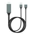 HDMI Conversion Cable Mirroring Cable Phone To TV HDTV Adapter Type-c With Screen Line For iPhone 11/ iPad/ Android. 