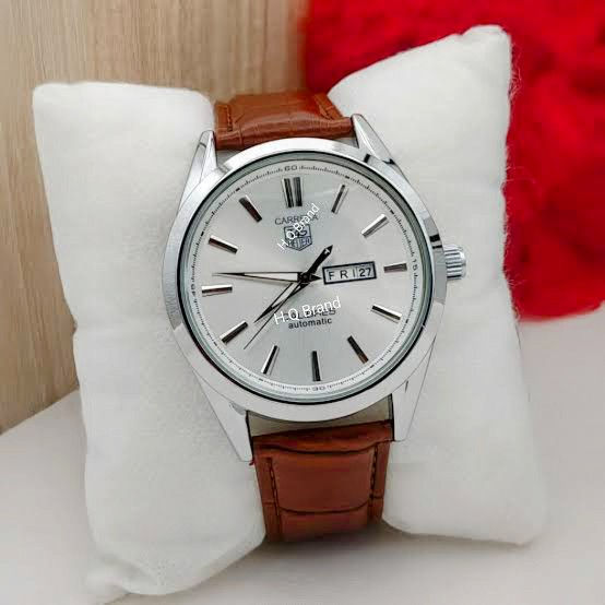 Men’s Luxury Carrera Caliber 5 Watch | Day & Date Function | PU Leather ...