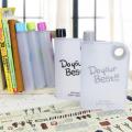New stylish A5 memo paper bottle flat portable notebook water bottle school activities outdoor sports utensils. 