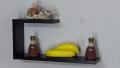 1 PIECE WALL HANGING SHELF HOOK STYLE BLACK. 