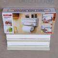 3 In 1 Kitchen Triple Paper Roll Dispenser & Holder For Tissue Paper Roll, Aluminum Foil And Plastic Wrapping Film/Cling Film Triple Paper Dispenser | 3 in 1 Foil Cling Film Tissue Paper Roll Holder for Kitchen with | Kitchen Triple Paper Roll Dispenser &. 