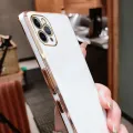 For OPPO F15 Cover with Makeup Mirror Shiny Plating Square Bumper Girls Phone Case Soft TPU Silicone Shockproof Protective Back Cover. 