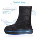 Long Shoe Covers for Rain, Dirt Protection Reusable & Foldable ,Overshoes Wear for Travelling, Motorcycle, Cycling, Riding For Both Men and Women. 