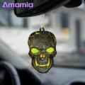 Amamia Car Hanging Decor Color Printing Halloween Skull Car Hanging Ornament. 