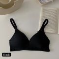 Seamless bra small chest gathered wireless bra soft bra thin bra comfortable bra simple bra push up bra girl bra. 