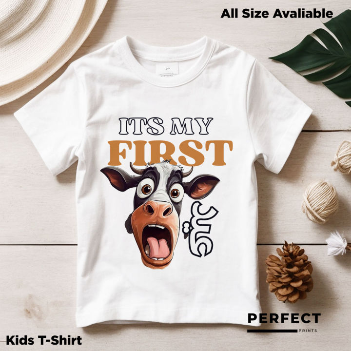 Funny Baby T-shirt Its My First Eid New Born Baby Bakra Eid T-Shirt