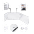 Haircut rear view mirror folding back telescopic hair salon triple mirror self-cut hanging mirror ins haircut. 