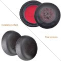 Leatherette Ear Pads - Replacement Ear Cushion Cover Compatible with Poly Voyager Focus UC, Plantronics Voyager Focus UC B825 Binaural, BLACKWIRE 5220 5210 7225, Voyager Focus 2 UC USB-A Headset. 