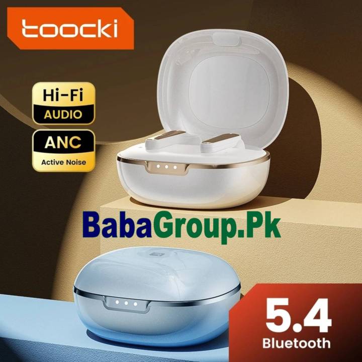 Toocki Noise Cancelling TWS Wireless Headphones Earbuds ANC + ENC Bluetooth 5.4 Headset