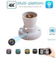 NET SPY CAMERA Full HD Wifi 1080P Bulb Holder Camera Mini Security Camera with Video  Watch Live 24 Hours White. 