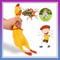 Funny Easter Squeeze Screaming Mini Rubber Chicken Toys Sound Toy for Kids Pets. 