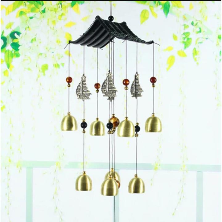 Excellent Quality -Wind Twin Metal Aluminum Wind Chimes Doors And Windows Hanging Home Feng Shui Ornaments Crafts Bell Creative Gift