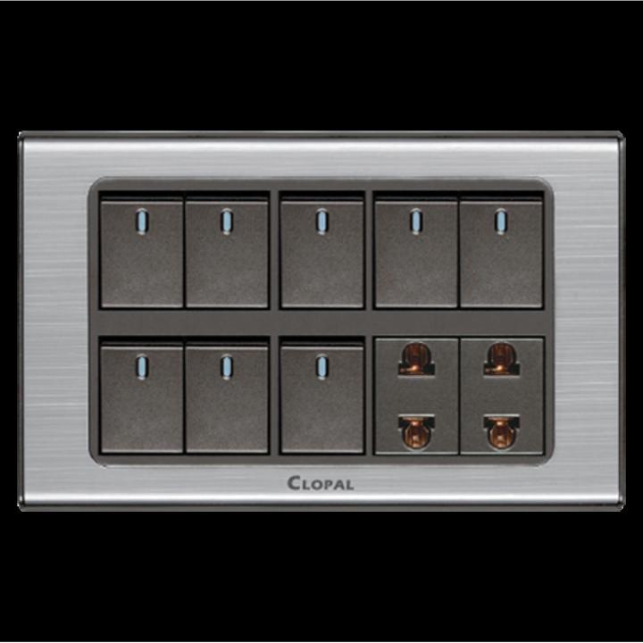 Clopal Inspire Series 8 switch + 2 socket Superior Quality | Daraz.pk