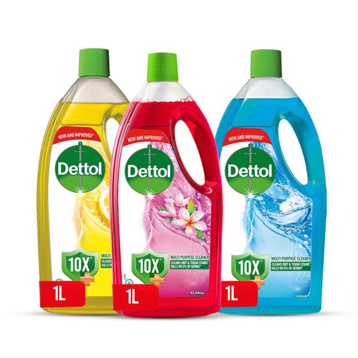 Dettol Eid-Ul-Adha Cleaning Bundle - Floor Cleaner Floral 1L + Citrus 1L + Aqua 1L