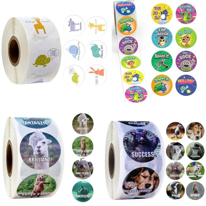 Reward Stickers for Teachers Fun Motivational Incentive Stickers for Kids Trendy Animal Meme Toys Stickers