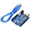 Arduino UNO R3 with Cable - ATmega328 Microcontroller Board Based CPU. 
