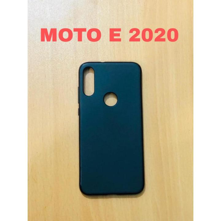 Motorola Moto E 2020 Case Soft TPU Slim Smooth Flexible Protective Phone Cover Moto E 2020 - Black Matte