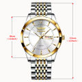 LANMSOM Men's Waterproof Watches, Casual Business Calendar Quartz Watches With Steel Strap. 