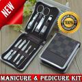 9 PCS Manicure Pedicure Kit with Metal Case – Nail Cutter, Nail Clipper & Grooming Set for Girls. 