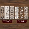 Pack of 3 border stencil for wall decoration, Furniture , Canvas DIY Home decoration by imart Stencils. 