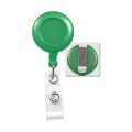 Pack of 3 Retractable Round ID Card Holders – Green Color, Badge Reel with Clip for Office, School, Events. 