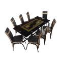 Dining Table Golden Black Versace Design 36*72 – 8 Person. 