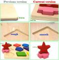 GYBBER&MUMU Wooden Preschool Colorful Shape Puzzle. 