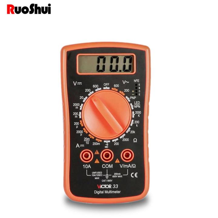 ​RuoShui 33 Mini palm digital multimeter students measure or diverse STEM STEAM AC DC voltage Current diodes hEF measurements
